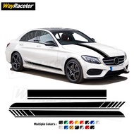 3 Pcs Door Side Stripe Sticker Edition 1 Carbon Fiber Vinyl For Mercedes Benz C Class S205 C63 AMG C