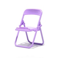Mini Folding Chair Mobile Phone Stand Mobile Phone Desktop Stand Macaron Color Matching Chair Decoration Decoration Decoration Simulation Mini Chair Family Wine Toy