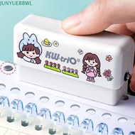 JUNYUE88WL Hole Puncher, Loose Leaf Bind 6-hole Paper Puncher, Student Stationary A4 A5 B5 with Chip