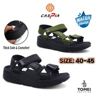 Caspia Men's Waterproof Casual Sandals [EU 40-45] | Thick Sole Extra Cushion Slides Selipar Lelaki S
