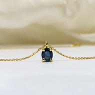 Natural Sapphire Italian 14 Gold Necklace 24 Hours Shipping, Let You Receive In 3.4 Days