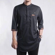 SHIRT 3/4 HDN ABATI BLACK TOYOBO PREMIUM KURTAkoko - COOL, QUALITY