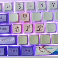 X XDA Keycap Cheese CAT Cute CAT PBT Sublimation Mechanical Keyboard CAT