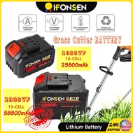 IFONSEN Large capacity 2988VF lithium battery Lawn Mower battery for grass cutter  Cordless drill wr