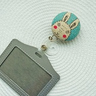 Lovely【日本布】兔子伸縮扣環 +卡套、悠遊卡、證件套