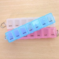 7 Compartments Pill Box Weekly Portable Medicine Long