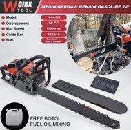 senso mini bensin Mesin Gergaji senso Chainsaw Mesin Potong Kayu  22inc bensin senso pemotong kayu