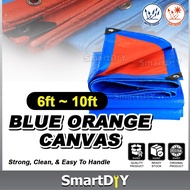 Blue Orange Water Resistance Waterproof Flexible Sheet Canvas Tarpaulin Sheet Canvas Made Blue Orang