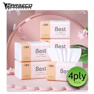 300ply Bamboo Tissue Paper Pocket 4ply Size Kitchen Facial Serviette Kertas Tisu Kering Hand Kenduri