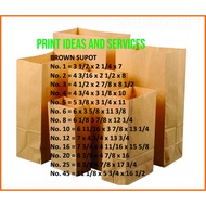 100pcs Brown Kraft Paper bag, Supot bag, Brown Paper bag