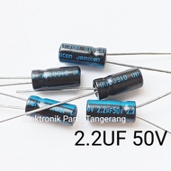(10 Buah) KAPASITOR ELCO 2.2UF 50V CAPACITOR ELCO 2.2UF 50V KAPASITOR ELCO 50V 2.2UF ELCO 2.2UF 50V 