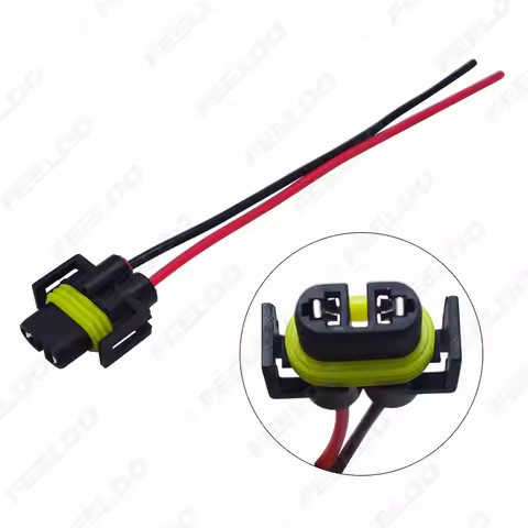 Car H8 H9 H11 Fog Light Bulb Socket Adapter H11 Headlight Socket with Wire Female Connector