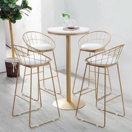 Velvet armchair dining chair metal chair legs and cushioned seats high-temperature drying varnish me