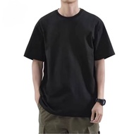 UNIS🇲🇾Cotton T Shirt Men Oversized Comfortable Round Neck Casual Short Sleeve Man Tshirt Unisex Baju