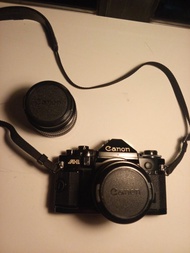 Canon A1 A-1 菲林相機連兩支鏡頭