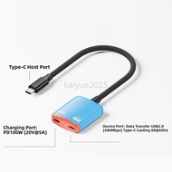 Portable 2 in 1 USB-C Game Hub 8K type-c,PD100W for Switch/OLED Pro/Air AR Glasses,Compatible Androi