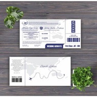 1st Anniversary Print Wedding Invitations BOARDING PASS SERIES