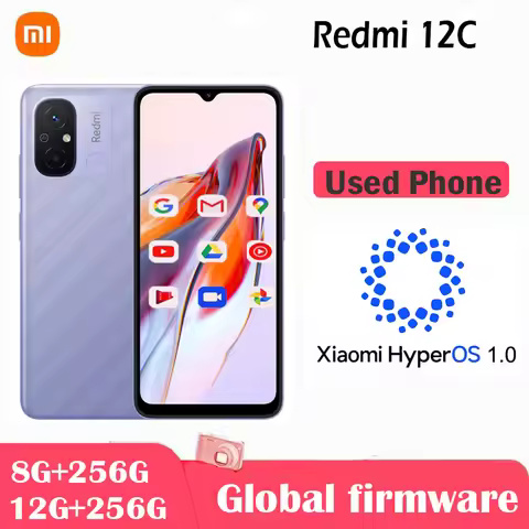 Global firmware Original Xiaomi Redmi 12C Smartphone HyperOS 1.0 5000mAh Battery Octa Core 50MP 6.71