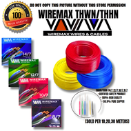 WIREMAX WIRES THHN/THWN Wire Stranded  PER 10m 20m and 30m SIZE 14/7 2.0mm & 12/7 3.5mm 100% PURE CO