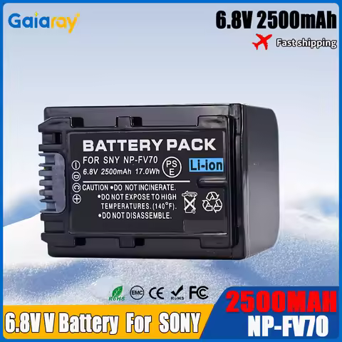 2500mAh NP-FV70 NP FV70 NPFV70 Camera Batter for Sony NP-FV30 NP-FV50 NP-FV70 HDR-CX230 HDR-CX150E H