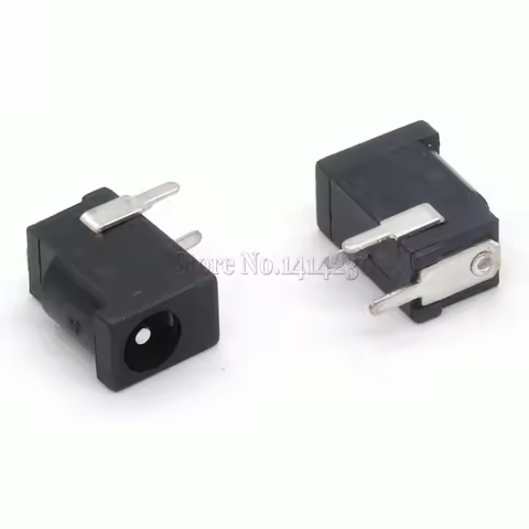 100Pcs Hot Sales High Quality DC-002 0.3A 50V Black DC Power Jack Socket Connector DC002 3.5*1.1mm 1