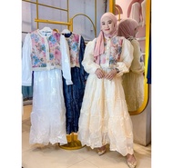 Deswita dress/dress katbol+ vest
