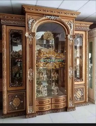 Lemari Hias Ukiran Mewah Kayu Jati Furniture Jepara