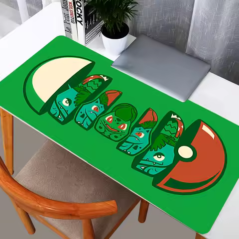 Mouse Pad Anime Gaming Accessories Pokemon Pikachu Mousepad Gamer PC Completo Computer Keyboard Desk