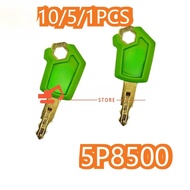 10/5/1PCS Excavator Key Green Ignition Keys 5P8500 for 5P-8500 Start Ignition Key CAE305.5 307 313 3