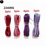 PTS 1meter 2/3/4/5/6pin Electrical Wire 22 AWG LED Strip Connector Cable For 5050 RGB RGBW RGBWW WS2