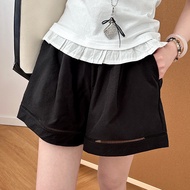 shorts for women Black Hollow A-Line Shorts - Lightweight Women's Summer Shorts