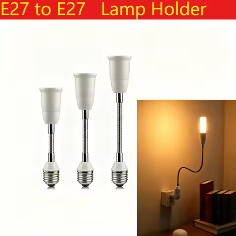 20/30/40CM E27 to E27 Base LED Lamp Holder Extension Adapter Converter Screw Socket Extender Light B