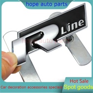 NEW 3D Metal R Line Rline Car Grill Badge Emblem Car Styling Sticker For Volkswagen VW Polo Golf 6 5 7 Jetta MK5 MK6 Passat B5 B6 B7