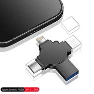 PenDrive 1TB 2TB USB Flash Drive for IOS Android Pendrive 4in1 Smartphone Micro USB USB Stick Key