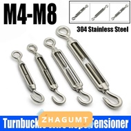ZHAGUMT366HT 1Pcs Wire Rope Tensioner, M4/M5/M6/M8 Hooks & Eye Turnbuckle Tension Device Line, Durab