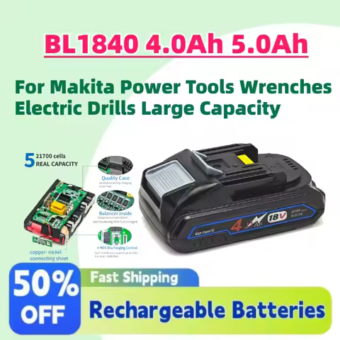 High-Quality BL1840 4.0Ah 5.0Ah Replacement Li-ion Battery for Makita Power Tools Wrenches Electric 