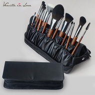 BA01 กระเป๋าใส่แปรงแต่งหน้า แบบซิป Makeup Brush bag 2 in 1 ตั้งแปรงได้ ใส่ได้ 15 ชิ้น