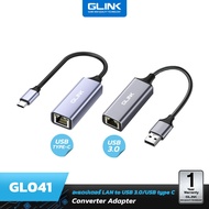 GLINK GL041 USB3.0/Type-C TO Lan Gigabit RJ-45 Convert USB And Type-C 10/100/1000Mbps By NC Hardware