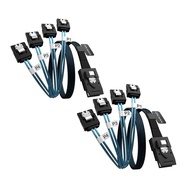 Mini SAS to 4 SATA Cable, 36 Pin SFF 8087 Host/Controller to 7 Pin SATA Target/Backplane, Compatible