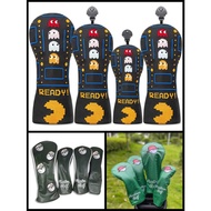 Malbon golf club head cover protector SET / 1+3+5+UT high style logo sulam Wood+3+5+Hybrid golf