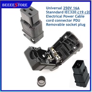 C19 C20 female male  socket power cord connector 250V 16A AC  IEC Adapter Sockets Power Socket IEC32