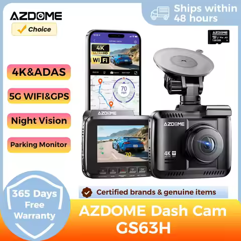 AZDOME GS63H DashCam 4K WiFi GPS Dash Camera for Cars 2.4'' IPS Screen Super Night Vision 24H Parkin