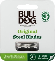 Schick Bulldog 5刀片原廠替換刀片，4 片裝，男用刮鬍刀