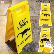 POPULAR Cat Vomit Sign, Funny Bright Yellow Dog Vomit Sign,  Gift Warning Sign