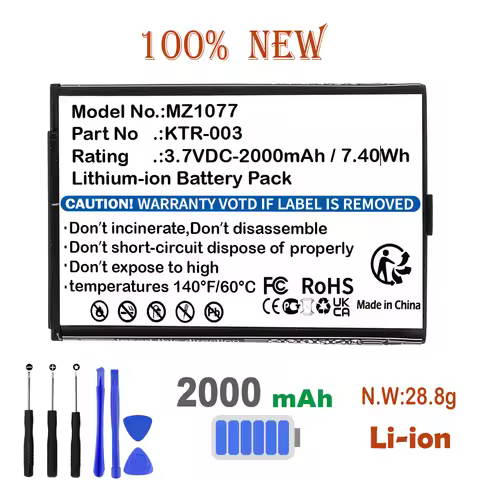 2000mAh Game Console Battery For Nintendo KTR-003 NN3DS MWH710A01 New 3DS 3.70V Li-ion