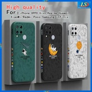 Realme C15 case, for Realme C15 phone, Space illustration design, Realme C15 case, TKR astronaut pho