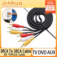 1.5M 3M Jack Plug To 3 RCA To 3RCA Audio Video AV TVPLUS Cable DVD Cable Jack