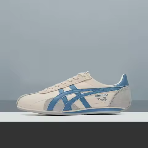 Onitsuka Tiger Runspark Lightweight and Comfortable Low-Top Casual Running Shoes (Unisex) White and 