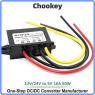 CHOOKMY DC Buck Converter, 24V to 5V 10A Output Step Down Converter,  12V to 5V Mounting Tabs Waterp