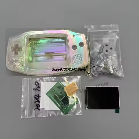 New GBA IPS LCD no cut shell required easy to install 3.0 "IPS high brightness LCD and shell kit for